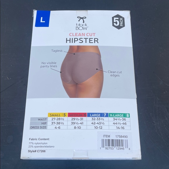 Black Bow Clean Cut HIPSTER - Picture 2 of 2